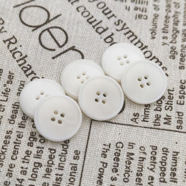 20 knapper - Hvid - 20 mm