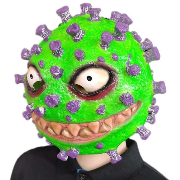 Virusmodellering Halloween Mask Latex Huvudbonad Rekvisita