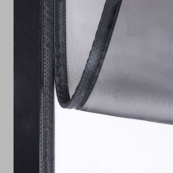 Myggnät för fönster, full remsa med magneter, infällbar dörrskärm, magnetisk stängning för enkel altandörr 100x200cm