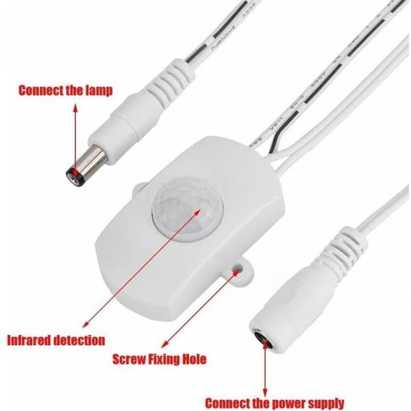 5A DC 5-24V IR-sensor lysbryter, menneskelig infrarød sensorbryter med