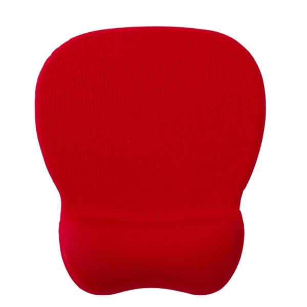 Rød musematte med ergonomisk håndleddsstøtte, musematte med minnefoa