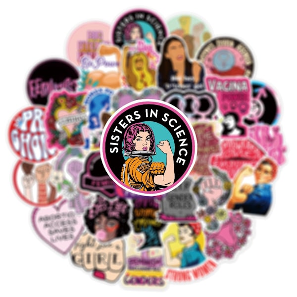Feministiske klistermærker 50 stk. Girl Power Womens Rights Female Vinyl Wat