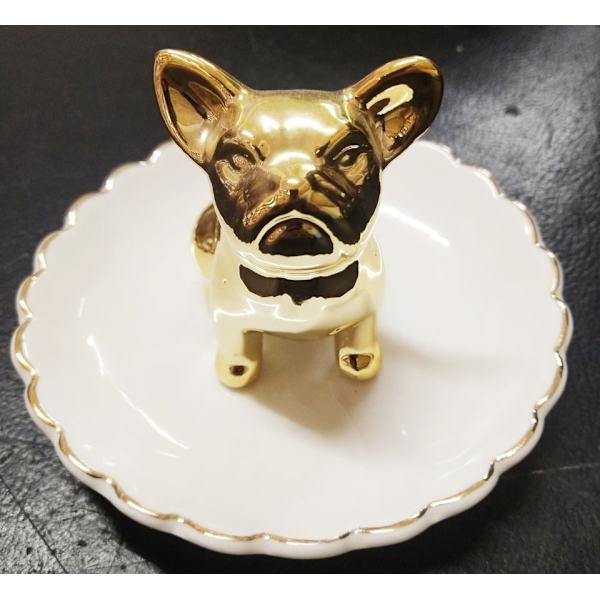 Bulldog Ring Holder Dish Gaver til Mor Bursdagsgave til Kvinner Fr