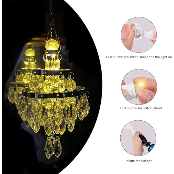 LED-balloner, lamper, mini runde LED-ballonlys 63 stk., LED B
