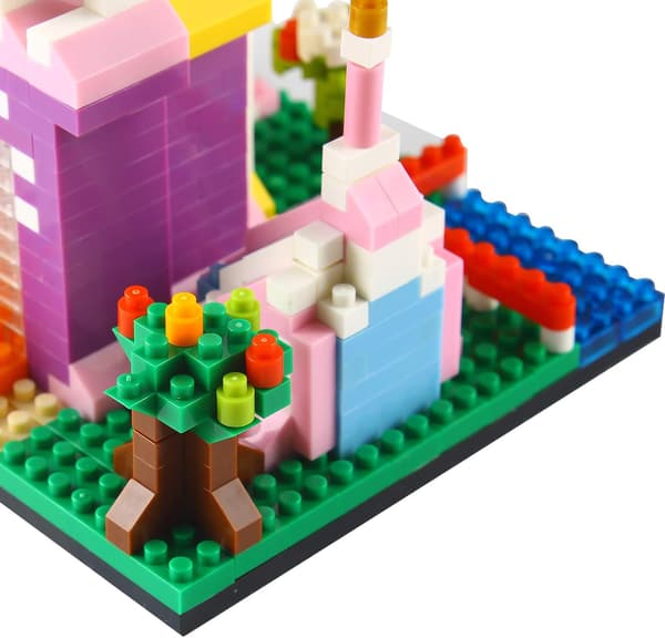 1PC Princess Castle Micro Building Blocks Mini Building Toy Brick