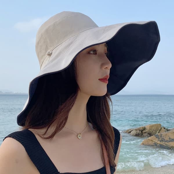 Dame Capeline Hat, Foldbar Capeline Bomuld Sommerferie Ga
