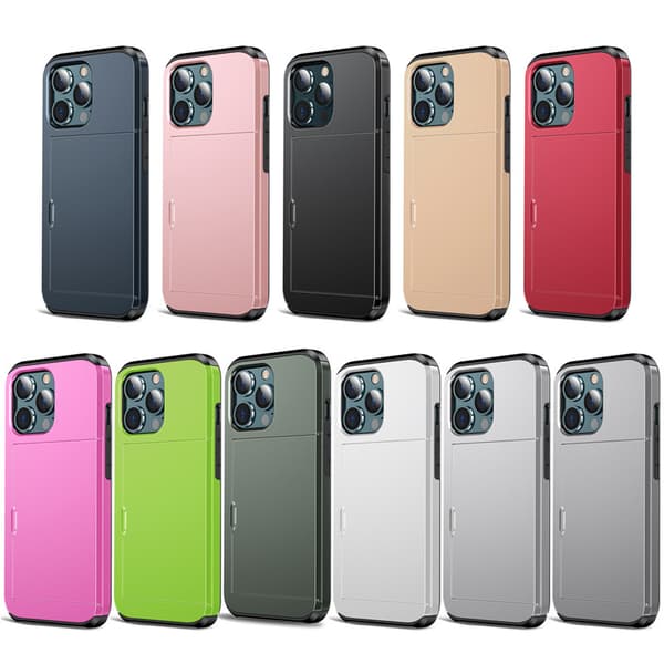 iPhone 15 Pro Max -kotelo piilotetulla korttipaikalla (musta)