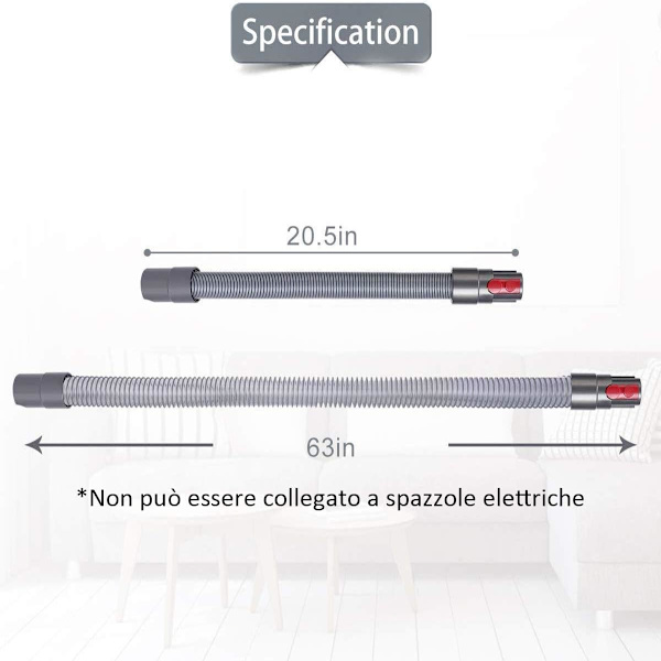 Expanderbar Flexibel Slang för Dyson V7 V8 V10 SV10 SV11 Serie, Dy
