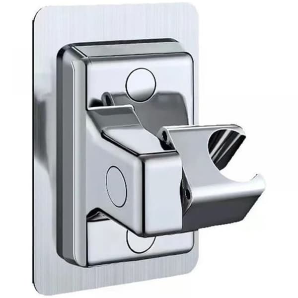 (Silver) 2-pack Justerbar Duschhuvudhållare Självhäftande Väggmontering