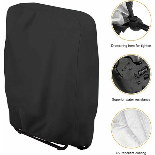 Fällbart Solstolsöverdrag, 2-pack Skyddande Överdrag för Fällbara Solstolar