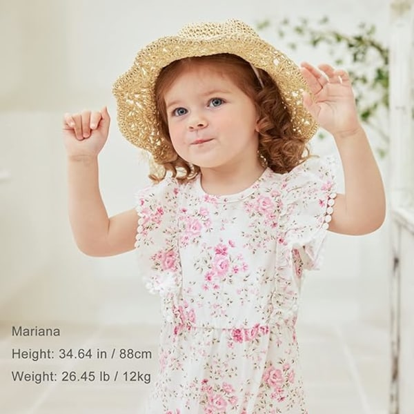 Baby Toddler Flickor Halm Solhatt Sommar Beach Hat