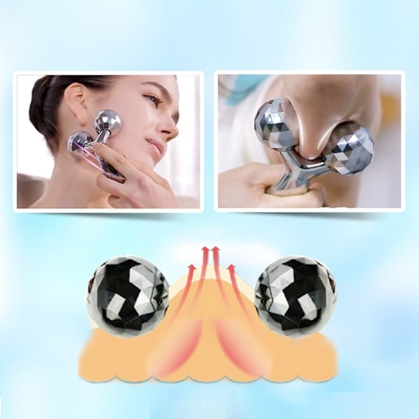 3D Y-formad ansiktsmassagerulle V-formad ansiktsmassagerull kroppsspa ansiktsbehandling