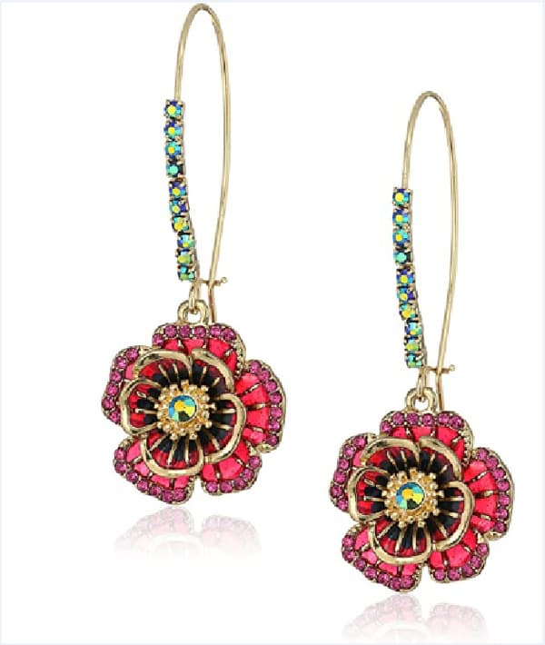 Rose Dangle Øreringe, 1 par