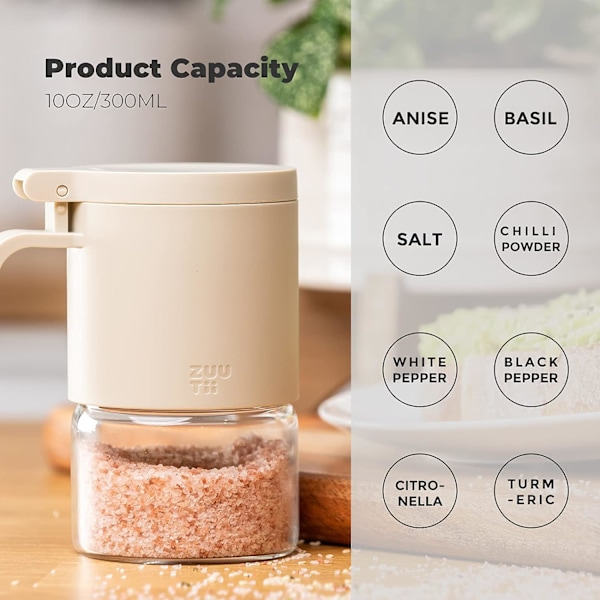 Glass Spice Jars Moisture-Proof Spice Containers with Spoons, Set