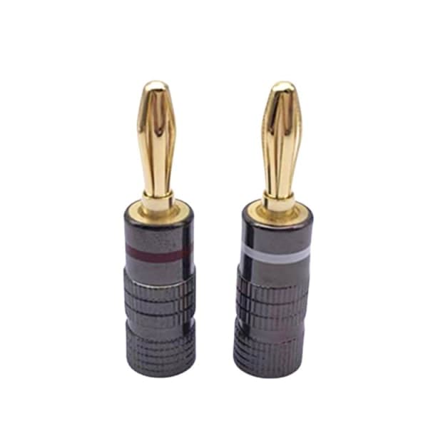 Bananplugg guldpläterad 4 mm 8-pack