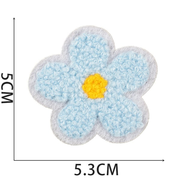 13 stk broderte blomster serviett lapp, skall brodert stoff p