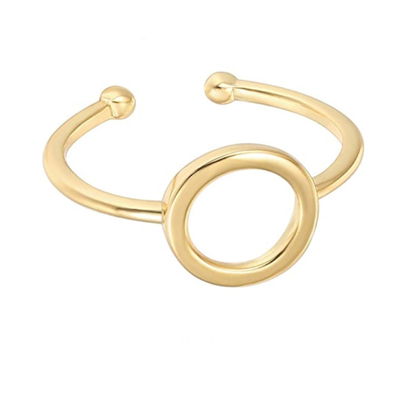 14K gullbelagte ringer for kvinner | Gull Karma Circle Ring | Stacka