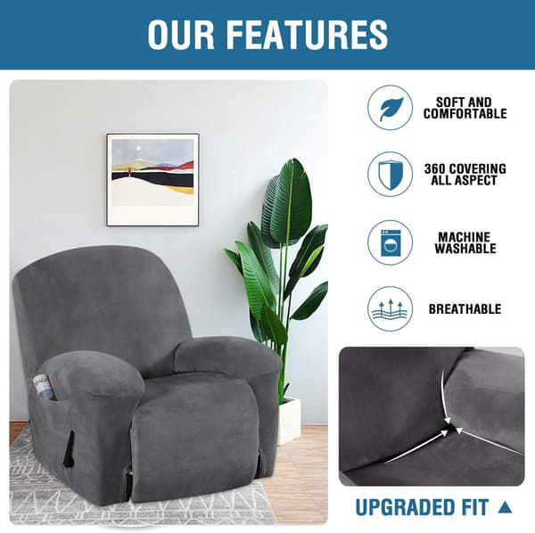 Recliner-tuolin pehmuste sametti 1-osainen Recliner-tuolin peitteet Lar
