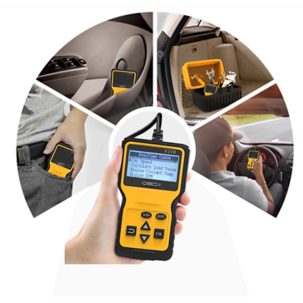 Auton skanneri auton diagnostiikkatyökalu OBD2 auton koodinlukija auton kartta diag