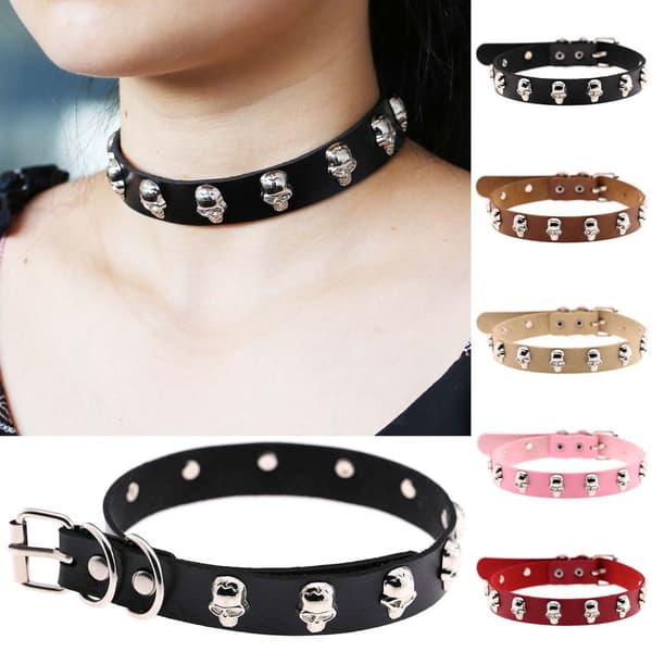 Attitude Clothing Skull Stud Choker