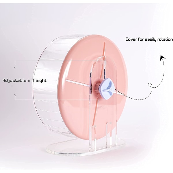 Stille slikfarvet hamsterhjul med højdejusterbar base og