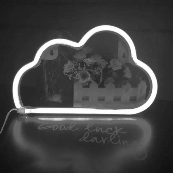 LED-pilven neonvalo seinäkoristeluun, akkukäyttöiseen pilveen tai USB virtalähteeseen