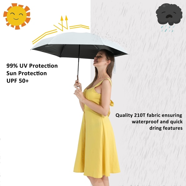 Resparapluie de voyage pour sac à main avec étui - Petit parapluie compact anti-UV