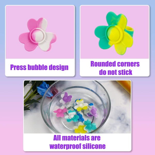 Fidget Ring Toys pop it 6-pcs Sensoriska leksaker för barn Sensoriska ringar