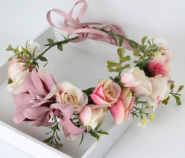 Blomsterkrans för kvinnor, blomsterkrans för bröllop