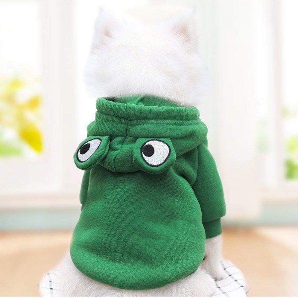 Funny Frog Dog Hoodie, Dog Sweater Cute Apple Banana Frog Warm Ja