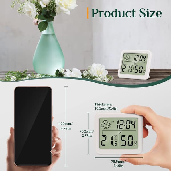 Hjemmetermometer LCD-termometer hygrometer innendørs digital temperatur