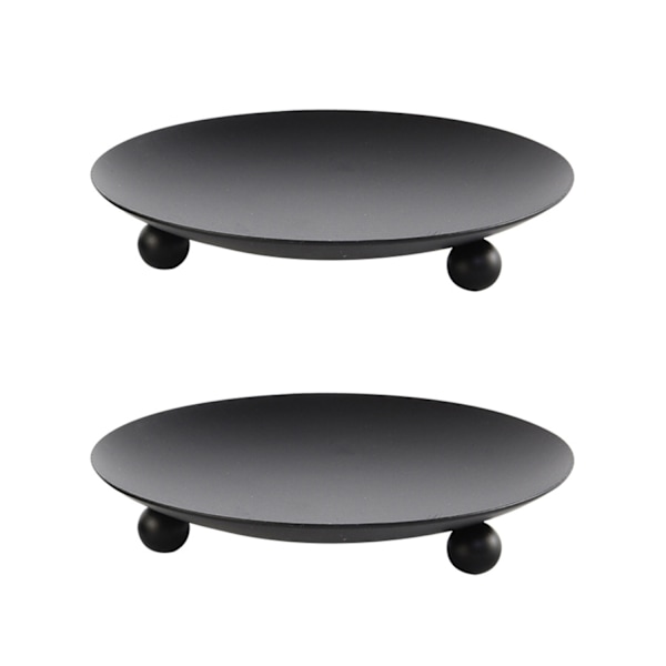 2-pack romantisk aromaterapi bordsljusstake järnbricka bas