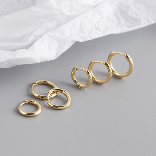 3 par øreringe, minimalistiske guld øreringe, simple 3 størrelser