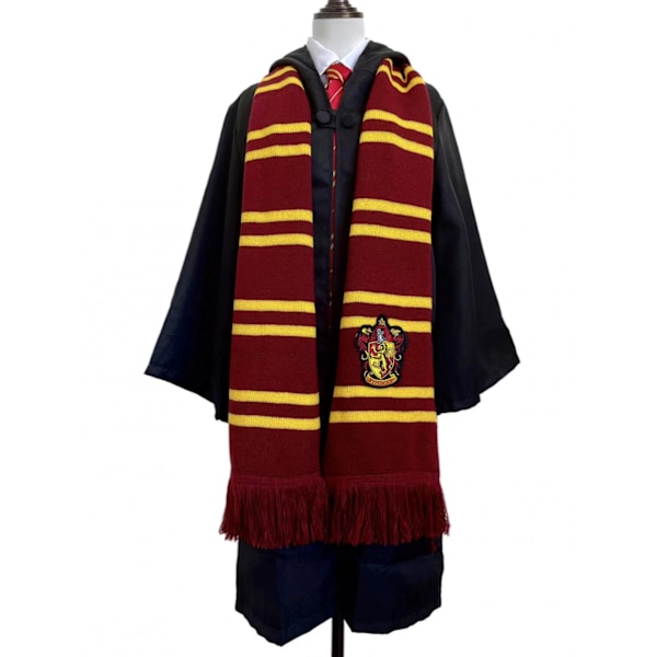 Harry Potter skjerf - Mykt klassisk vinterstrikket skjerf Gryffindor