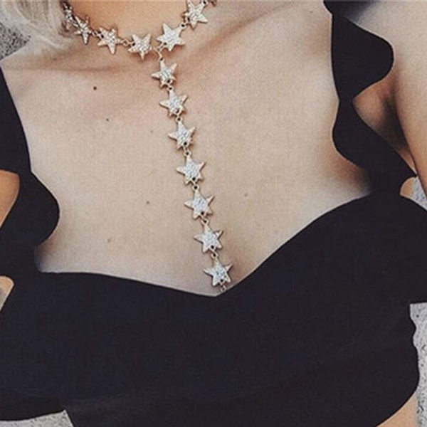 Kaulakorut Rhinestone Pitkät Kaulakorut Kristalli Choker Ketju Juhlat Ch