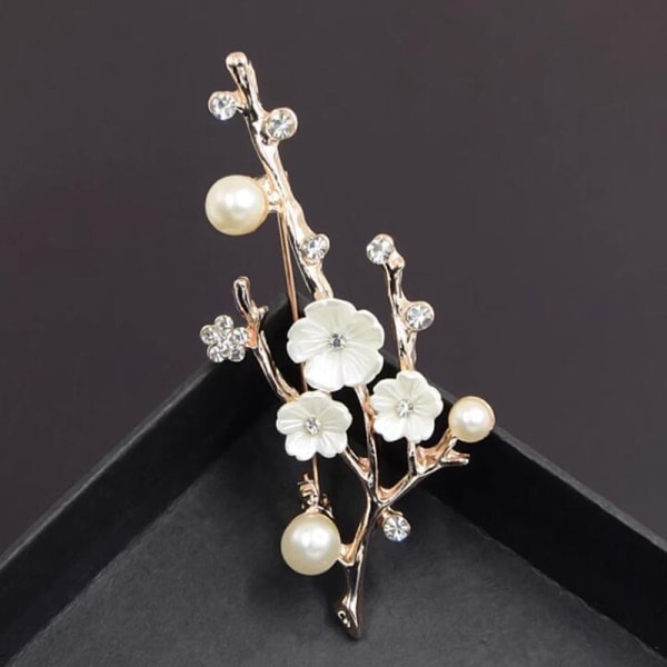 Blomsterbrocher Mode Pins Kvinder Vintage Perle Brosche Tøj