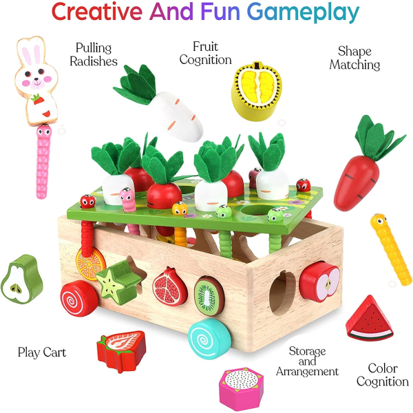 Småbarn Montessori Trä pedagogiska leksaker för baby Flickor A