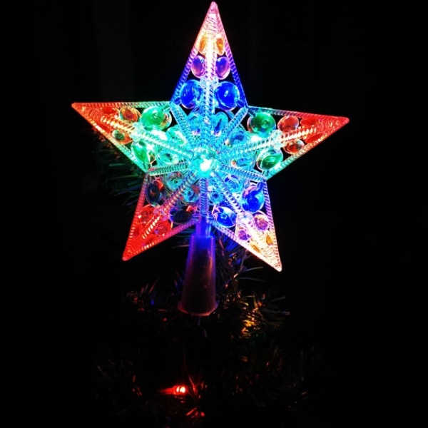 Julgransljus, utbytbar 5-hörn stjärna ficklampa wi