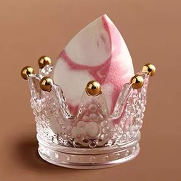 Beauty Blender Holder Makeup Svampholder Crown Glasstand