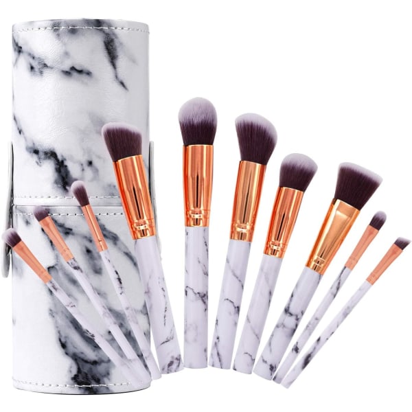 Professionella Marble Makeup Brushes Sets Bärbar kosmetisk borste f