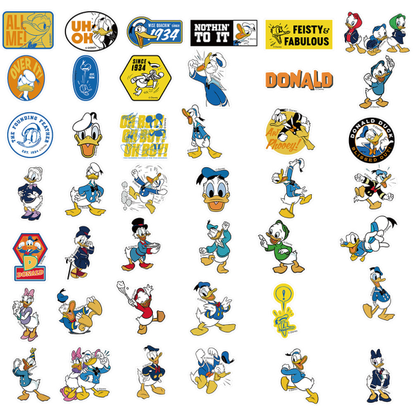 50 kpl Cartoon Donald Duck Graffiti -tarroja DIY-kitara Matkatavarat Pe