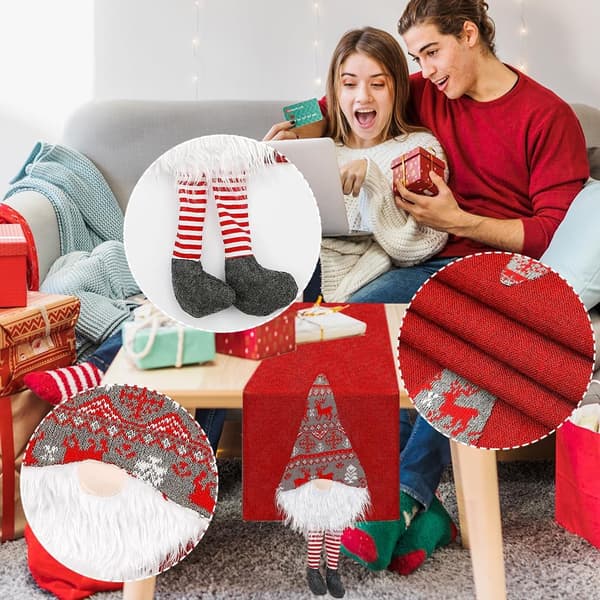 1PC Rød Julebordløper, Rød Julebordløper for Ch