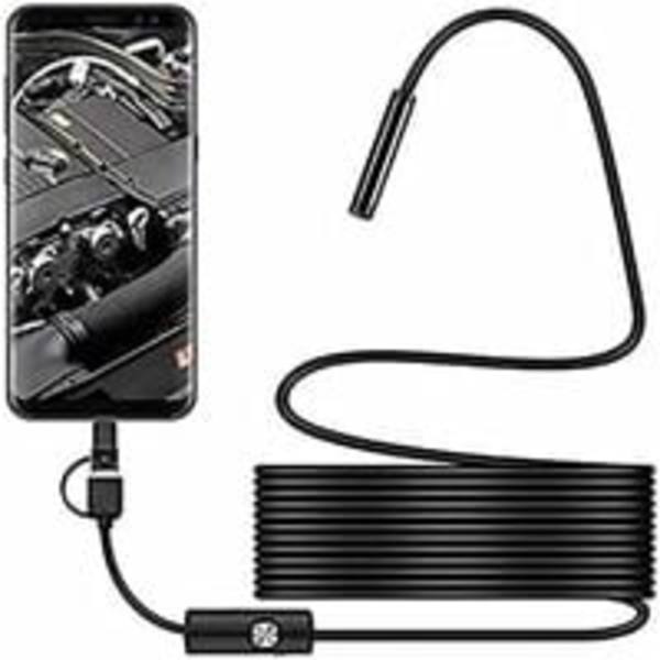 1PC USB-käärmeen tarkastuskamera, 2.0 MP IP67 vedenpitävä USB C -pää