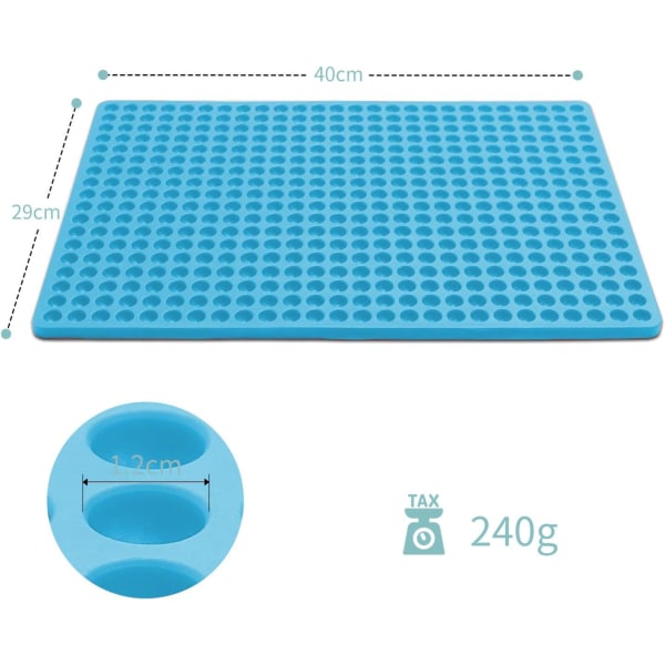 Silikone halvkugleform - hundekiks bageplade, chokolade - 40 x 2