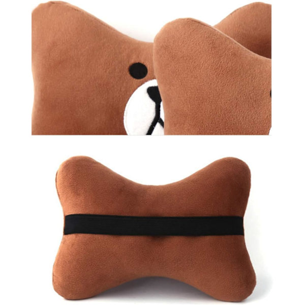 2 kpl Auton niskatuki, Piirretty Auton niskatyyny, Mukava Pehmeä Auton Istuin