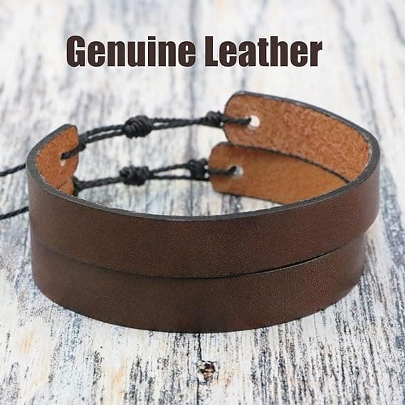 Læderarmbånd til mænd Inspirerende julefødselsdagsgave til