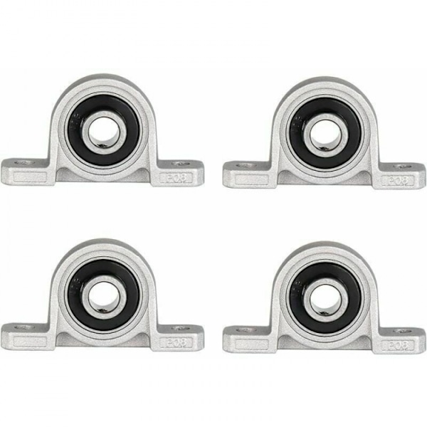 4 st blocklager, 10 mm kullager, flänslager,