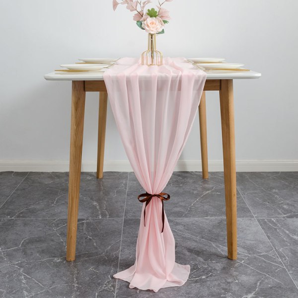 Silky Chiffon Table Runner Table Cloths for Treasure, Table, Wedd