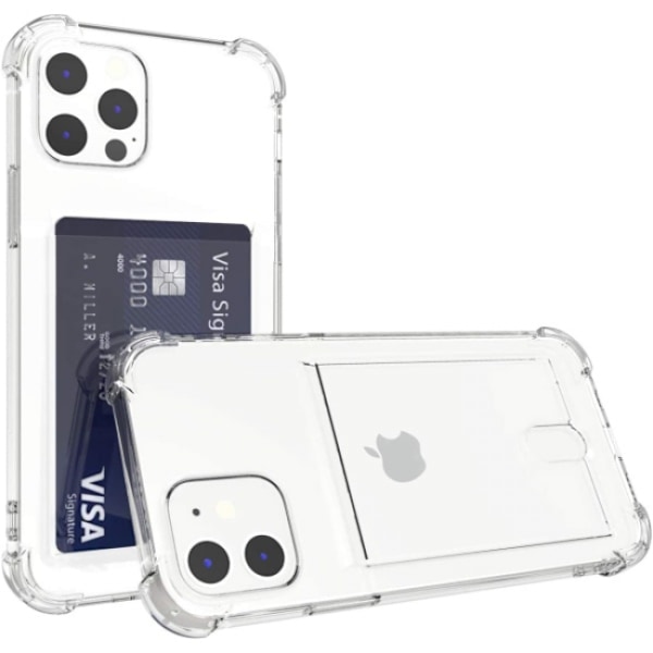 iPhone 12 läpinäkyvät kotelot korttipidikkeellä