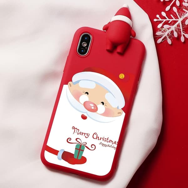 1PC Juleveske til Apple iPhone 14 Pro Max 6.7\" Rød Flytende Si